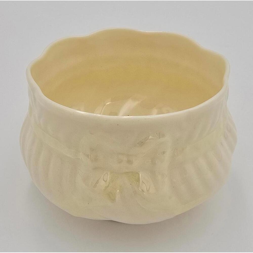 Vintage Cream Color Belleek Irish Porcelain Sugar Bowl